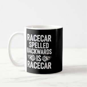 Taza De Café Dicho Divertido Racecar Deletreado al Revés Raceca