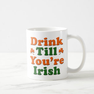 Taza De Café Dicho irlandés de bebida