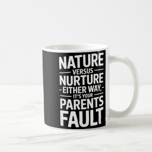 Taza De Café Dicho sarcástico divertido es culpa de tus padres