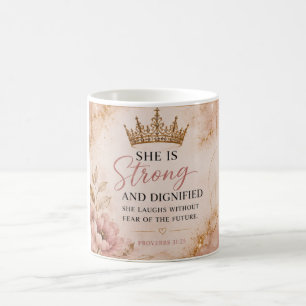 Taza De Café Dichos Fuertes y Dignos Proverbios 31 Inspirador