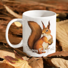 Dichoso Otoño Todos Cita Y Motivo de Ardilla Lindo