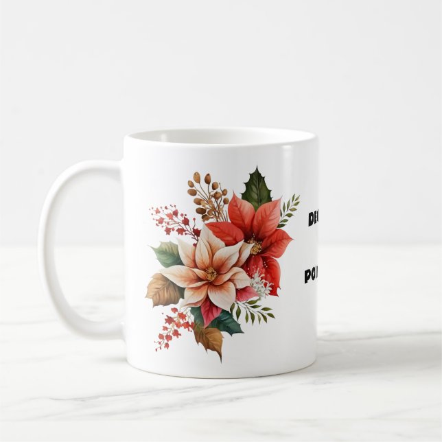 TAZA DE CAFÉ DICIEMBRE - POINSETIA (Izquierda)