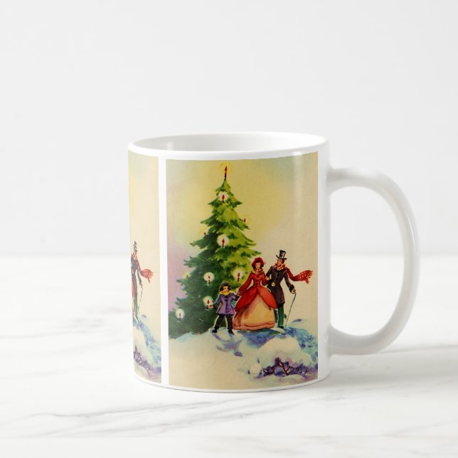 Taza De Café Dickens style Christmas illustration (Derecha)