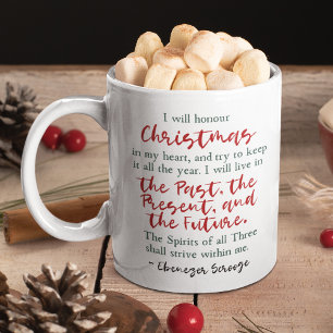 Taza De Café Dickens Un Cuento de Navidad Scrooge Cita Victoria