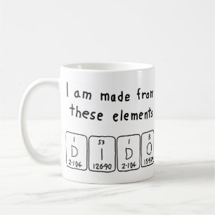 Taza De Café Dido nombre de tabla periódica mug