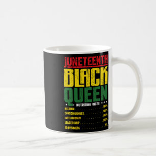 Taza De Café Diecinueve Hechos Nutricionales de la Reina Negra 