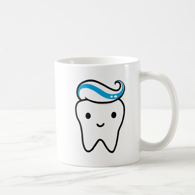 Taza De Café Diente con pasta dental Kawaii Molar (Derecha)
