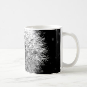 Taza De Café Diente de león blanco y negro