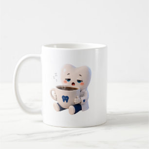 Taza De Café Diente Dormilón Bebiendo Café Regalo Divertido de