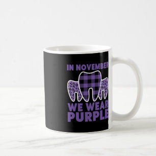 Taza De Café Diente en Noviembre usamos Alzheimer Púrpura Aware