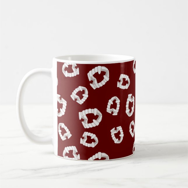 Taza De Café Dientes de vampiros plásticos - Café de vino Mug (Izquierda)