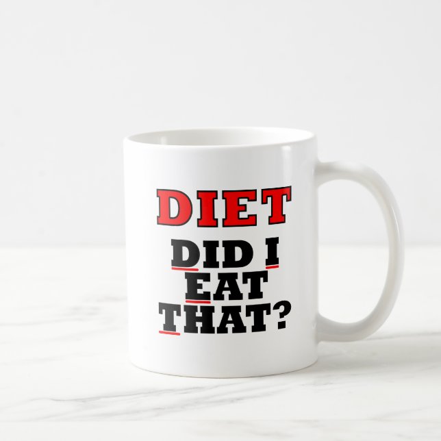 Taza De Café DIET Funny Mug (Derecha)
