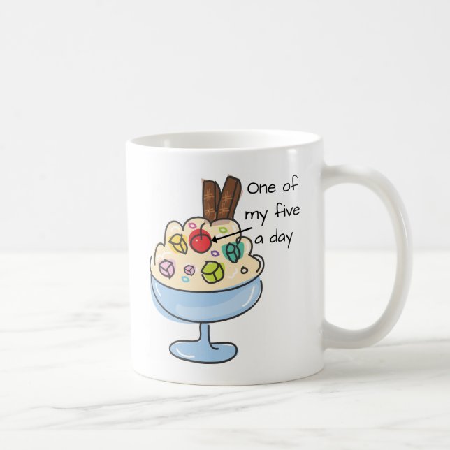 Taza De Café Dieta divertida cita helado sundae (Derecha)
