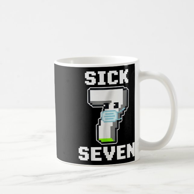 Taza De Café Dieta Divertida Siete Pixel Meme Disfraz de Hallow (Derecha)
