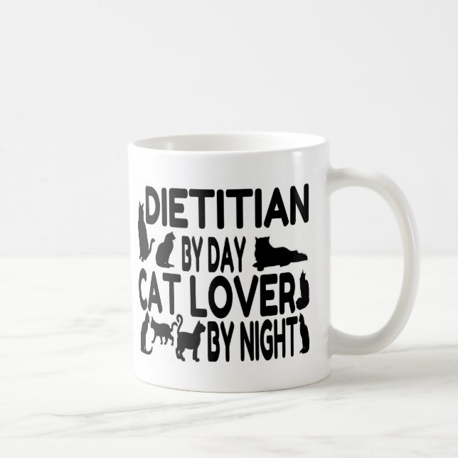 Taza De Café Dietitian Cat Lover (Derecha)
