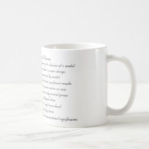Taza De Café Diez mandamientos de la inferencia