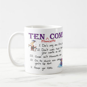 Taza De Café Diez mandamientos de Minnesota
