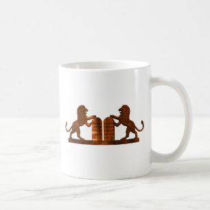Taza De Café Diez mandamientos y leones