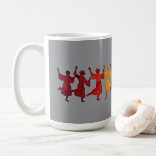 Taza De Café Diez Señores Un Salto Estilo De Esténcil De Corte