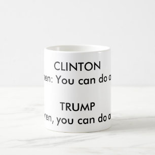 TAZA DE CAFÉ "DIFERENCIA GRAMATICAL ENTRE CLINTON Y EL TRIUNFO