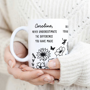 Taza De Café "Diferencia Que Has Hecho" Nombre Personalizado Pe
