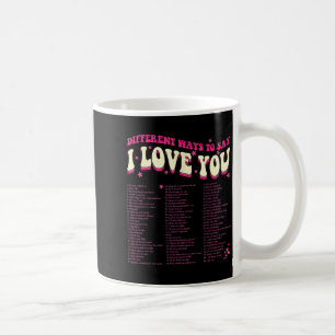Taza De Café Diferentes formas de decir-Te quiero retro hippie 