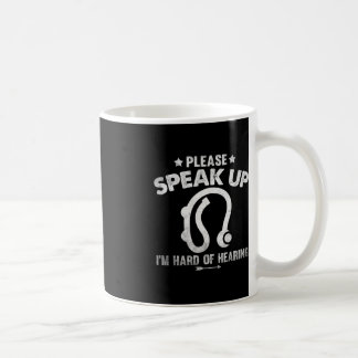 Taza De Café Difícil De Oír Vintage Discapacidad Auditiva Por F