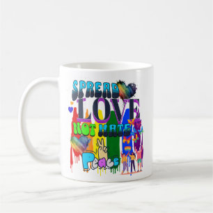 Taza De Café Difunde Amor No Odio Orgullo LGBTQI+