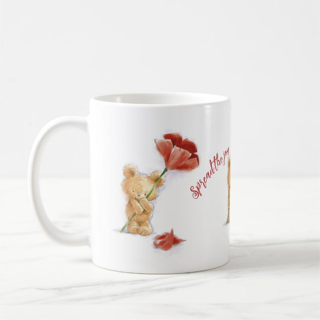 Taza De Café Difunde la alegría del lindo personalizado inspira (Izquierda)