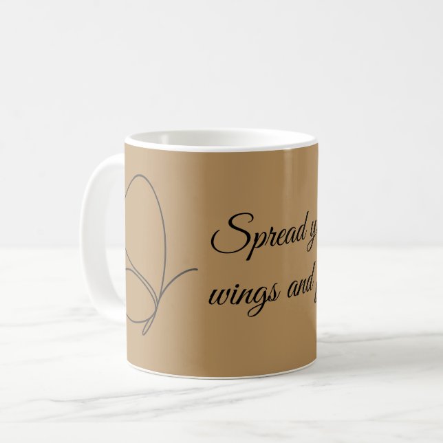Taza De Café Difunde tus alas y vuela — Mug de mariposa (Anverso izquierdo)