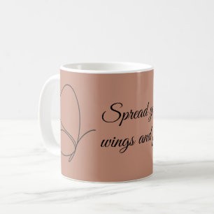 Taza De Café Difunde tus alas y vuela — Mug de mariposa