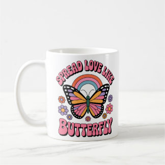 Taza De Café Difundir amor como mariposa