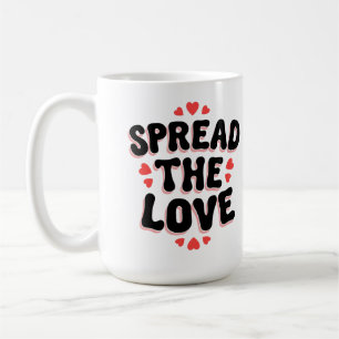 Taza De Café "Difundir el diseño del corazón retro del amor