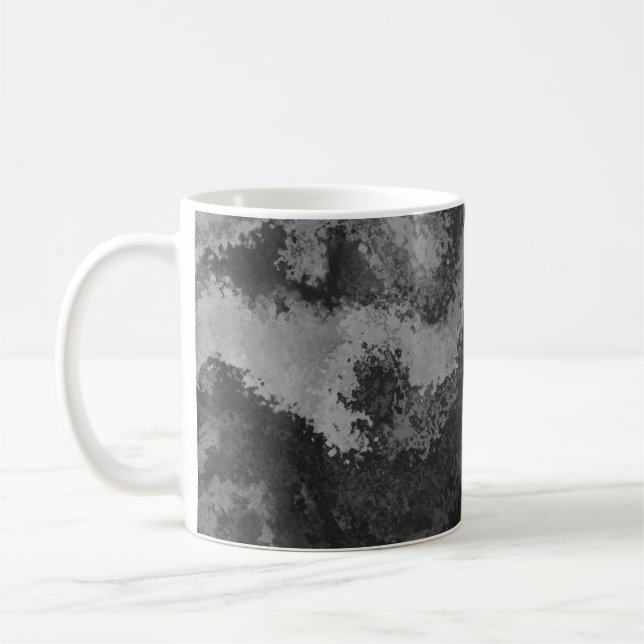 Taza De Café Difusión gris abstracta (Izquierda)