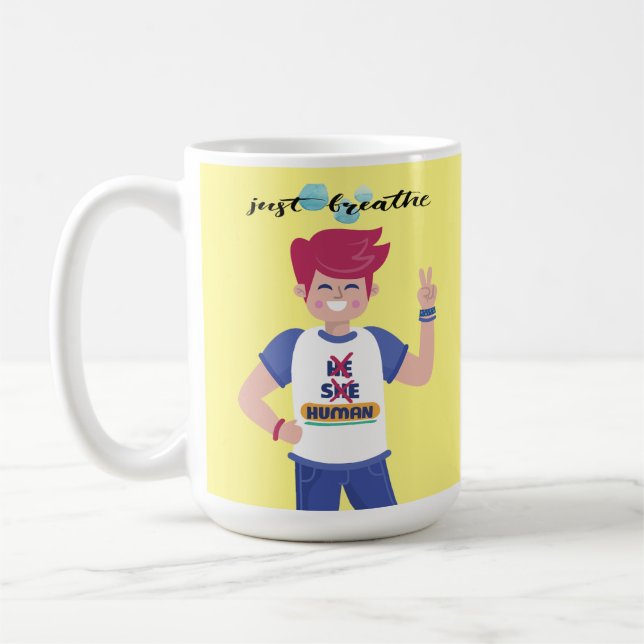 Taza De Café Digamos su nombre diseño gráfico masculino (Izquierda)