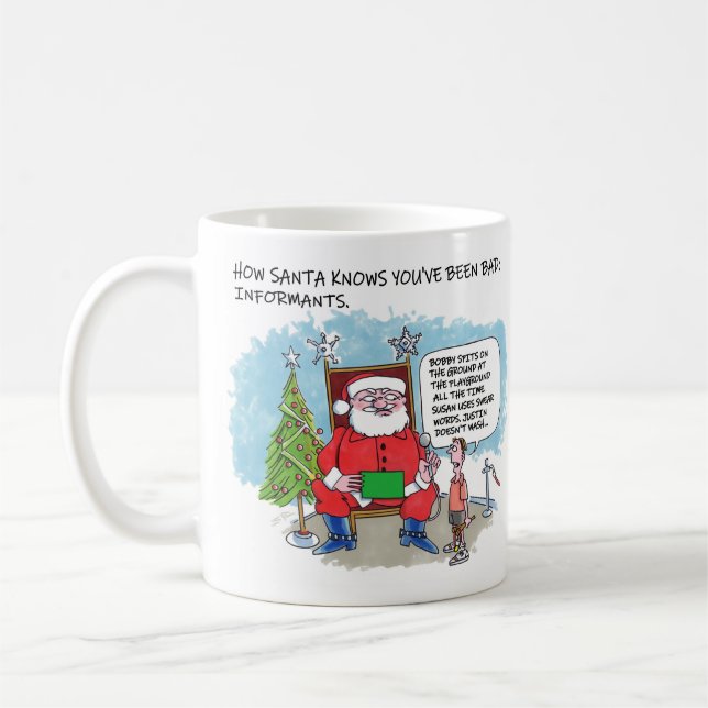 Taza De Café Díganle a Santa 2 tonterías (Izquierda)