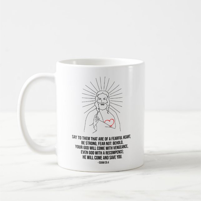 Taza De Café Díganles Que Son De Corazón Temeroso (Izquierda)