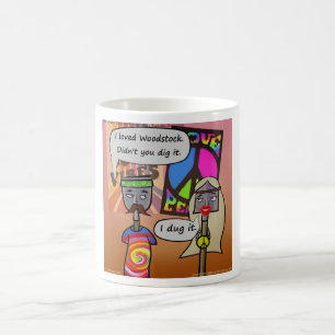 Taza De Café "Digging Woodstock" Rick London Cómic Divertido