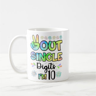Taza De Café Digitos únicos de paz Tengo 10 hijos