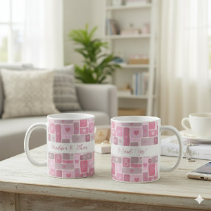 Taza De Café Dije que sí Pink Compromiso Escritura Moderna