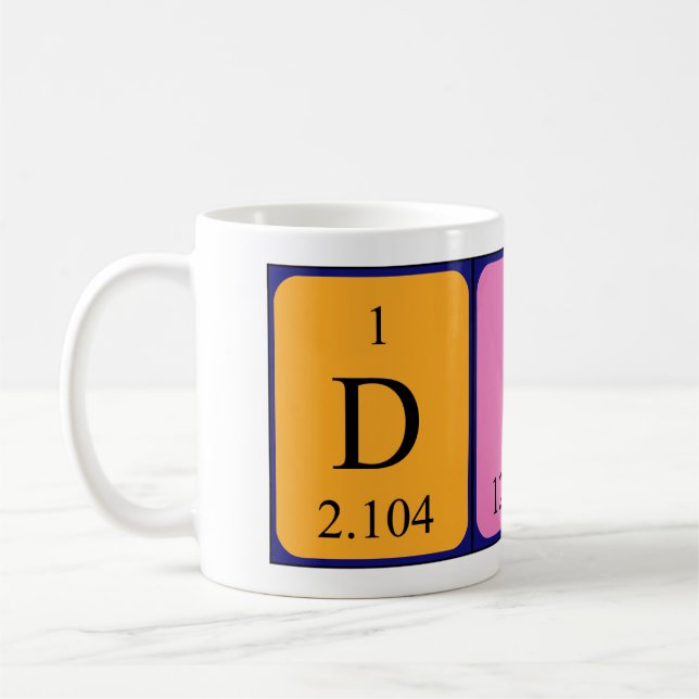 Taza De Café Dila periódica nombre de tabla mug (Izquierda)