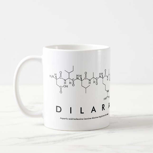 Taza De Café Dilara peptide nombre mug (Izquierda)