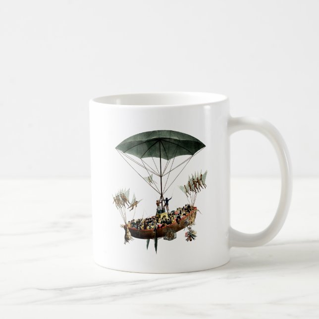 Taza De Café Diligenza Y Criaturas Voladoras (Derecha)