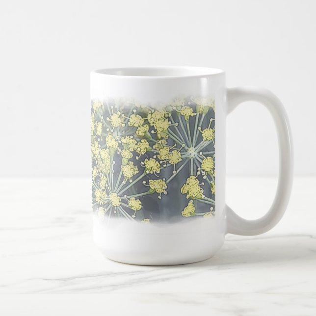 Taza De Café Dill acuarela de color blanco (Derecha)