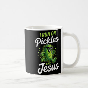 Taza De Café Dill Funny Pepino Corro En Pepinillos Y Jesús 