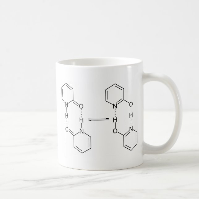 Taza De Café dimero de la sustancia química 2-Pyridone (Derecha)