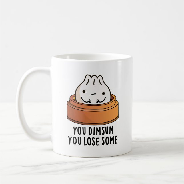 Taza De Café Dimsum Pierde Algo De Comida Graciosa (Izquierda)