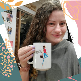 Taza De Café Dinero de papá, Chica adolescente amable y listo, 