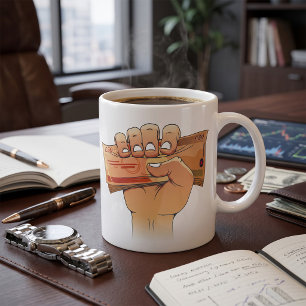 Taza De Café Dinero en mano