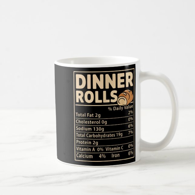 Taza De Café Dinner Rolls Nutrition Facts Funny Bread Food Desi (Derecha)